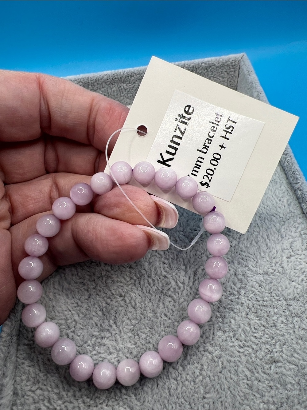Kunzite 7mm Bead Stretch Bracelet